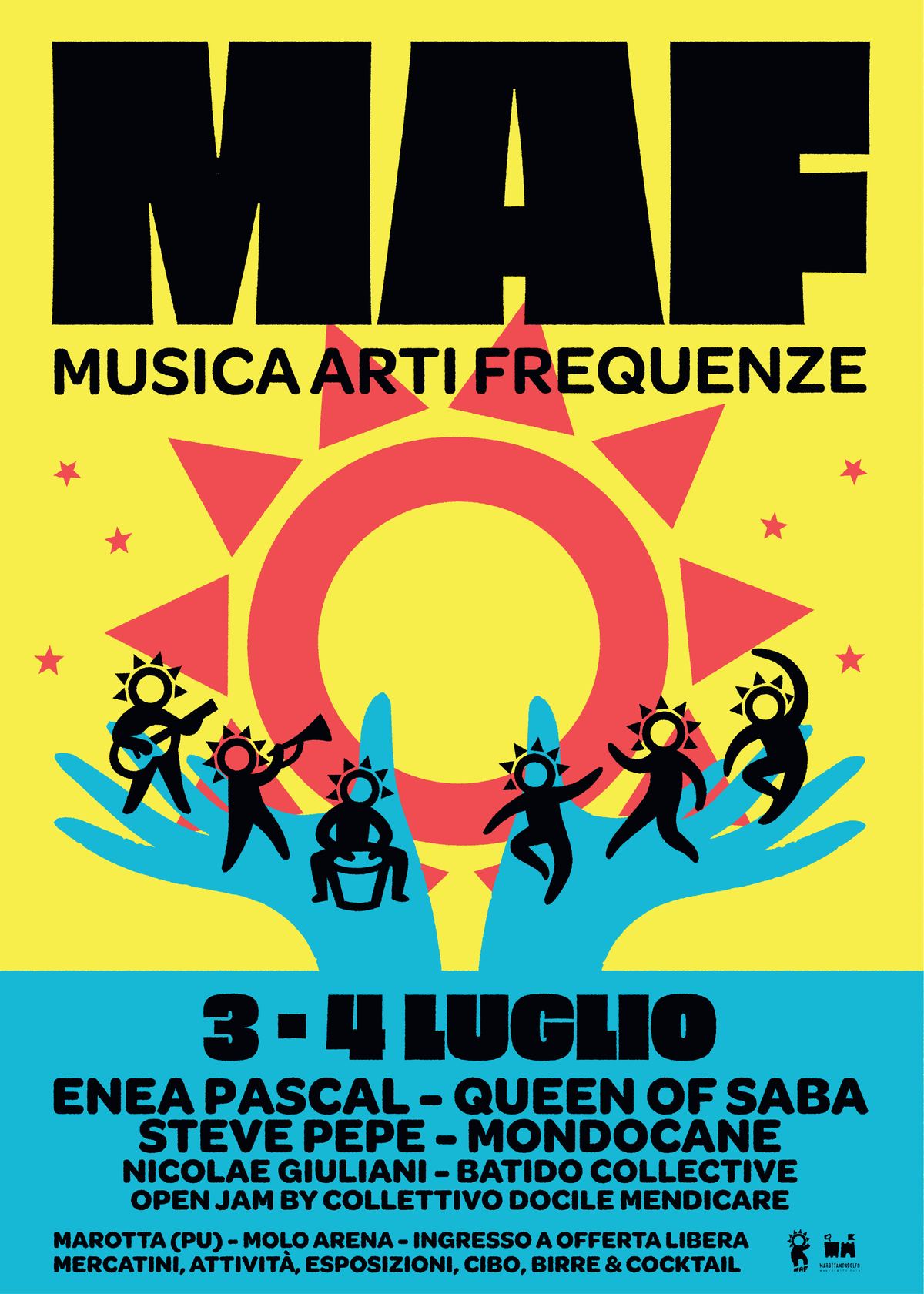 Locandina finale MAF 2026, Musica Arti Frequenze, 3 · 4 luglio